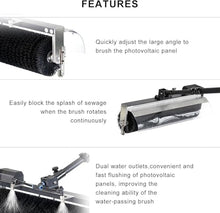 AOXHUGB Outdoor Solar Panel Cleaning Kit - 60cm Automatic Rotating Brush Telescopic Pole Extends to 3.5M - Efficient Water-Powered Window & Solar Cleaner(Size 5.5m)