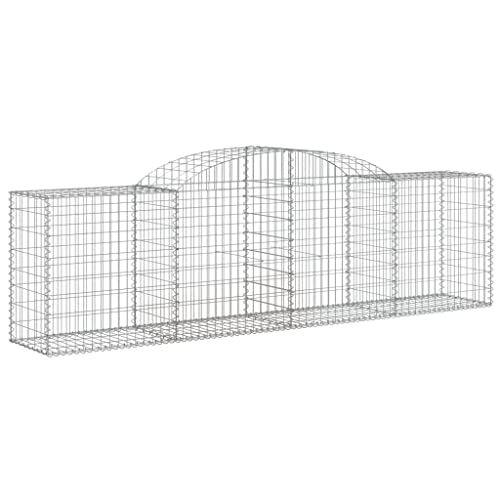 Arched Gabion Baskets 3 pcs Galvanized Iron for Outdoor Plants White Black Other