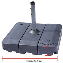 SDdPulse 3 Piece Square Garden Parasol Base Stand Patio Banana Umbrella Base Stand for Cantilever Parasols