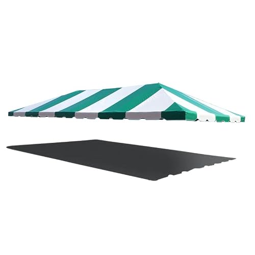 TentandTable 20' x 40' Replacement West Coast Tent Top, Green & White