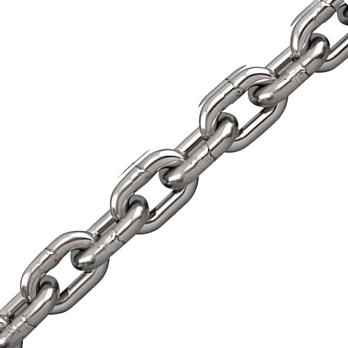 Smart Choice Marine ASI 316 Stainless Steel BBB 1 DIN766 High Test Marine Anchor Chain 5/16" 100 Feet