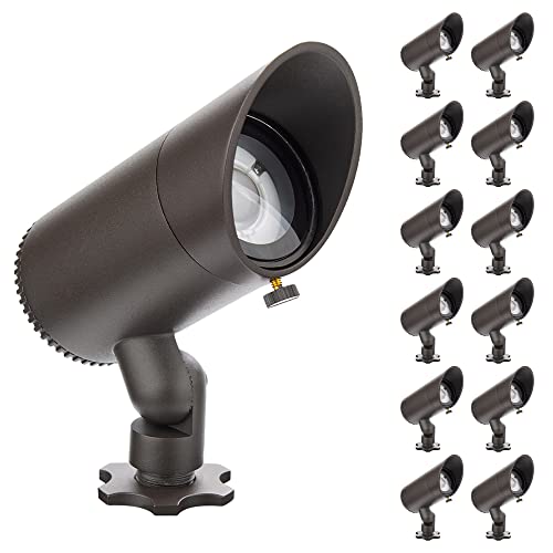 WAC Landscape Lighting, LED 12V Basic Accent Light 6W with Adjustable Beam Angle 2700K in Bronze (Pack of 12)