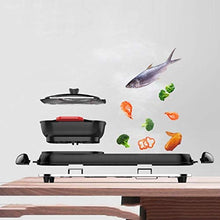 AFPSDLFJDLS Electric Barbecue Hot Pot Grill Smokeless Pan Large Non Stick Machine Kebab Indoor
