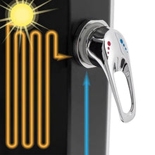 Xoiasth Garden Shower, Solar Shower,180° Swivel Head & Foot Washer Tap,Freestanding Swimming Pool Spa Shower, Camping Shower, Home,Garden,Outdoor, 2.1m