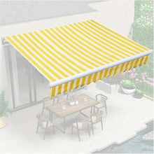 WZUOPG Manual Retractable Awning Door Window Awning Shelter Outdoor Canopy Home Deck Canopy with Manual Crank Handle（Frame Included ）, 26.2x9.8ft