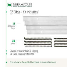 Dreamscape E-Z Edge Aluminum Landscape 72' Edging Kit, 12 Strips, 6' Each