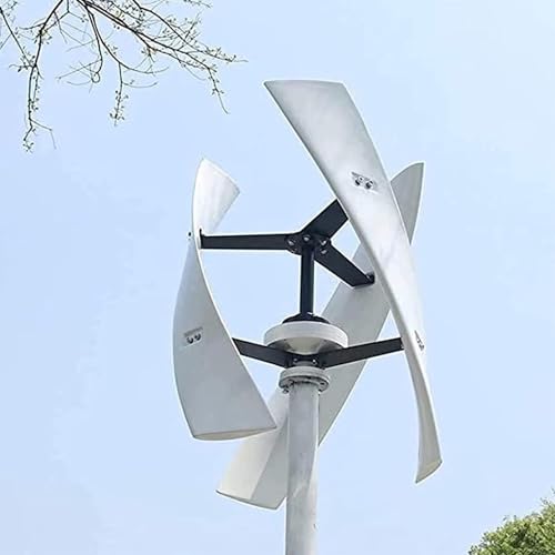 Wind Turbine Generator Kit, 6000W-15000W Portable Vertical Helix Wind Power Turbine Generator, 3 Blade Wind Generator Kit with Charge Controller for Marine RV Home Industrial Energy 10000W-12V
