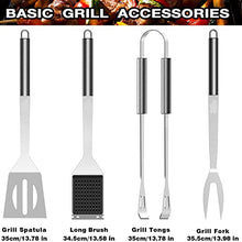 TEOYETTSF Stainless Steel BBQ Tool Set Oxford Bag BBQ Accessories BBQ Grill Outdoor Camping Cooking Tool Set