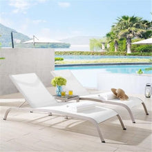 Pemberly Row 3 Piece Mesh Patio Lounge Chair Set White