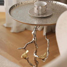 Coffee Table Side Table Small Patio Metal Side Snack Table Vines Small Side Table Coffee TableModern Weatherproof Outdoor End Table
