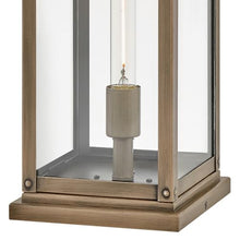Hinkley Max Medium Pier Mount Lantern, Low Voltage Burnished Bronze