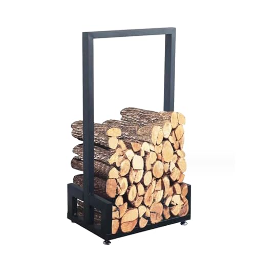 DOIBG Firewood Rack, Outdoor Firewood Log Rack for Firewood Storage, Removable Multifunctional Metal Large-Capacity Storage Wooden Rack Suitable for Storing Firewood