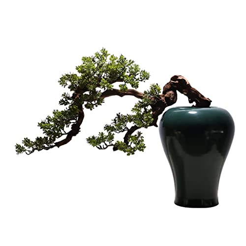 Simulation Potted Plants Bonsai Tree Simulation Bonsai Tree Green Plant Home Courtyard Living Room Decoration Plant Bonsai Desktop Decoration Ornaments Fake Plant Greenery Decor for Desk ( Color : 78*