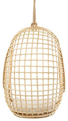 KOUBOO Grid Rattan Hanging Chair, Indoor Hanging Egg Chairs, Swings, Hammock Chairs with Stands for Patio, Bedroom, Adjustable Height Resistant, Natural