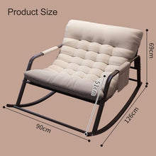Adjustable Rocking Chair,Metal Rocking Chairs with High Back,Padded High Back Folding Rocker,Side Pocket Portable Rocking Lawn Chair Foldable,Modern Rocker Chairs for Living Room Bedroom Offices