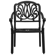 HEFZGDB 5 Piece Bistro Set Cast Aluminum Black Outdoor Table and Chairs Outdoor Patio Furniture Set Balcony Furniture Great for porches, lawns and patios.
