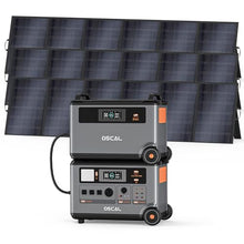 7200Wh Portable Power Station PowerMax 6000 with 3x500W Solar Panel