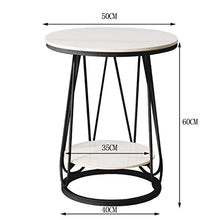 NRFJFOP Sofa Side Table Sideboard B& Round Minimalist Cream Iron Rock Panel Coffee Small
