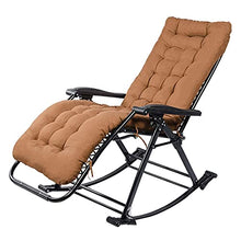 KLNBV Garden rocking chair Folding beach chair Height-adjustable garden chair Adjustable rocking chair Rocking chair with cushions for The beach, patio, terrace