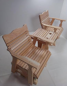 Kilmer Creek 6 Foot Natural Cedar Settee Glider, Amish Crafted