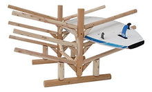 Log Kayak Rack Low 6 Place SUP and Surfboard Rack Natural