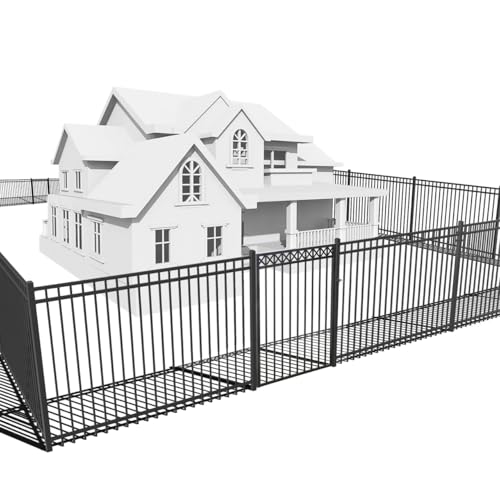 Fencer Wire 52FT Heavy Duty Flat Top Fence Barrier Kit Black
