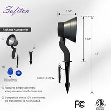 Sofiton 16-Pack Low Voltage Landscape Lighting with RGB+CCT Color Changing, 10W, 600LM, 12-24V AC/DC, Wet Location, Landscape Spot Lights Outdoor for Garden Tree Yard Uplighting, Bronze, ETL Listed
