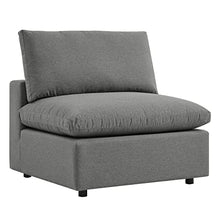 Modway Commix 5-Piece Modern Fabric Patio Sectional Sofa in Charcoal