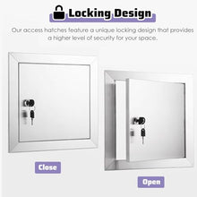 Vertical Single Outdoor Kitchen Door with Lock, Stainless Steel Access Panel for BBQ Island, Wall Ceiling Floor Attic Revision Hatch(16x32in/405x815mm)