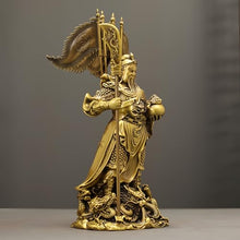 FENGSHUI-CAISHEN Guan Yu Statue Brass 27 Inch