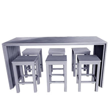 Grill King Niagra 7-Piece Outdoor Bar Set Aluminium Charcoal