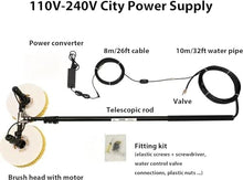 Solar Photovoltaic Panel Cleaning Robot Photovoltaic Panel Cleaning Equipment Brush Power Tool Double Head, 7.5M