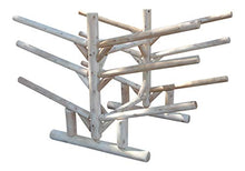 Log Kayak Rack 2 Canoe + 2 Kayak + 2 SUPS Rack Unfinished