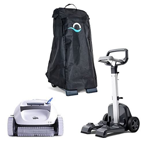 Dolphin E10 Automatic Pool Vacuum Cleaner with Caddy & Cover White