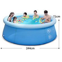 Home Private Pool, 3-Layer Thickened Material, Easy to Install, Safe and Clean Family Paddling Pool, 2 Sizes (Size : 244x71cm) ()
