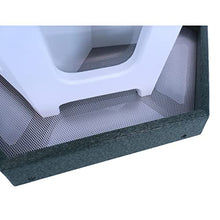 AmishToyBox.com Gazebo Bird Feeder - Deluxe Triple Compartment Post-Mount Large Bird Feeder - Made in the USA with Poly Lumber (Turf Green and White)