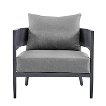 Armen Living Argiope 4 Piece Outdoor Conversation Set Dark Gray