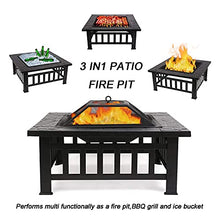 Fire Pit Wood-Burning fire Pit Table Set, 30-inch Large fire Pit, Outdoor Garden Barbecue fire Pit, Heater, ice Pit