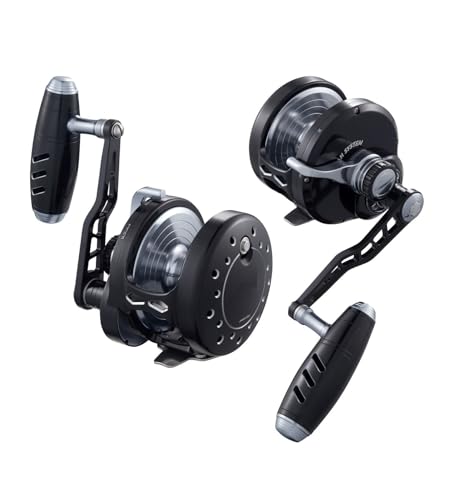 Black Hall Outfitters Maxel Rage Pro 90 BLG Silent Lever Dual Drag Reel Black / Light Gray