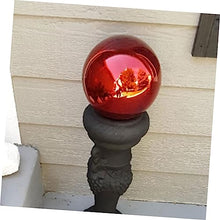mirror finish garden ball,gazing balls, Ball garden gazing ball prom boutique polishing ball Mirror decorate mirror ball gazing balls for gardens Christmas tassel exquisite gazing ball ( Color : Red