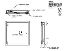 Fire Rated Acudor FB-5060 Access Panel 24"x30" Un-Insulated Flange