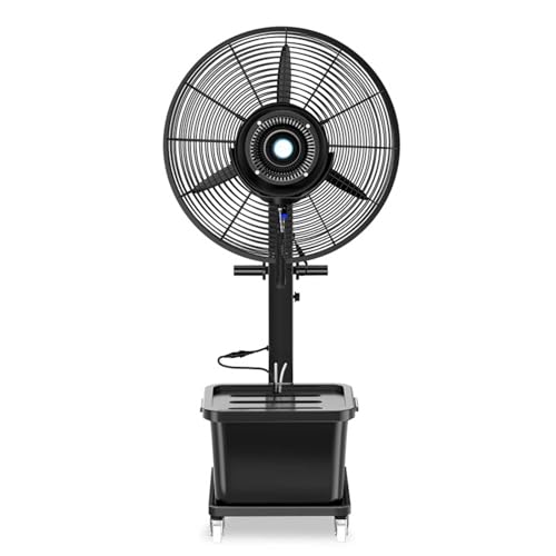 USZWBY Commercial Industrial Standing Misting Fan with 3 Cooling Speeds, Ideal for Patio, Pool, and Outdoor Cooling(55Cm/22In)