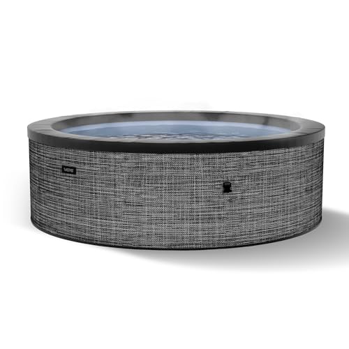 Wave Tahoe Eco-Foam Hot Tub | Round Energy-Efficient Outdoor Spa with 90 Bubble Jets, Built-in Heater, WiFi App Control and Insulated Cover | Flint Gray | 6 Person | Standard