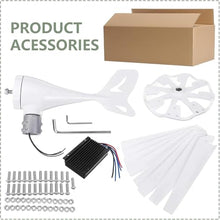 Wind Turbine Generator Kit, 15000W 12/24/48V/110V/220V, Power, with 8 Blade, with MPPT Controller, Windmill Suit for Hybrid Solar Systemfor, Marine, RV, Home(110V)
