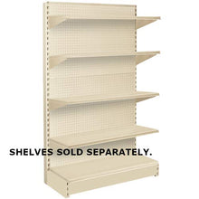 Generic Single Sided Gondola Unit with Pegboard Back Sahara Beige 84H