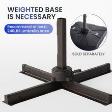 Ombrellon 10 X 13 FT Cantilever Patio Umbrella Outdoor with Led Lights