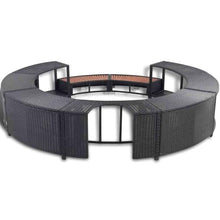 Hot Tub Surround Black Poly Rattan