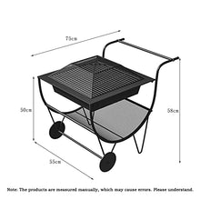 uP9sF2mD Barbecue Grill Courtyard Square Barbecue Table Grill Stainless Steel Outdoor Heating Stove Indoor Smokeless Carbon Barbecue Charcoal Grill