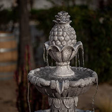 XBrand 3-Tier Outdoor Freestanding Bird Bath Fountain with Pump Gray