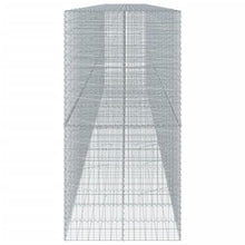 Makastle Gabion Basket with Cover, Rock-Stone Wall with Sturdy Grid for Backyard, Garden, Yard, Rustproof, Weather-Resistant, 413.4x39.4x78.7 in Silver Galvanized Iron